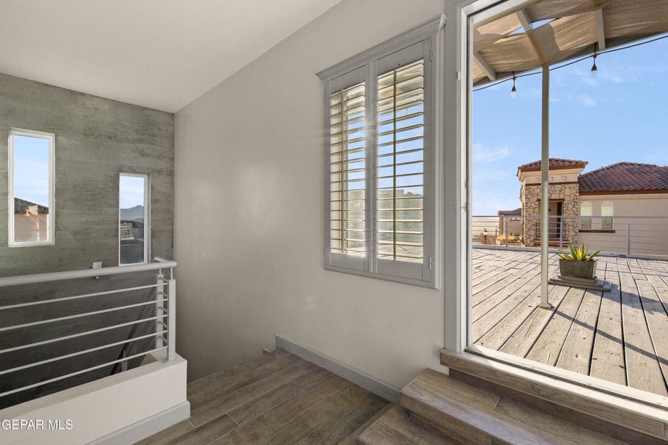 Upstairs leading to the large balcony