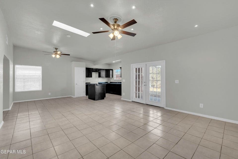 Space is no question when it comes to entertaining in this open concept kitchen, living room, dining room combo