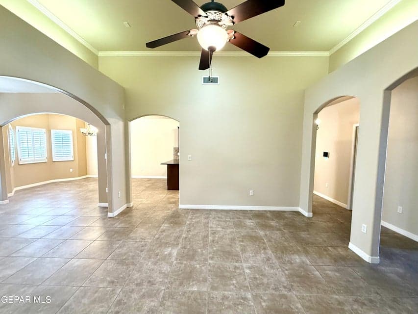 Living Area Fireplace to wall