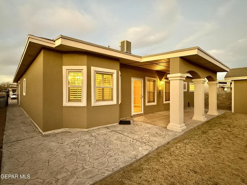 Custom Stamped sidewalk and extended patio