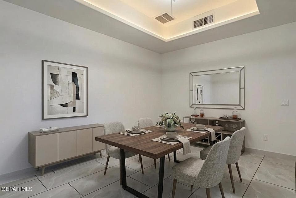 Formal Dining Room - Digitally Staged