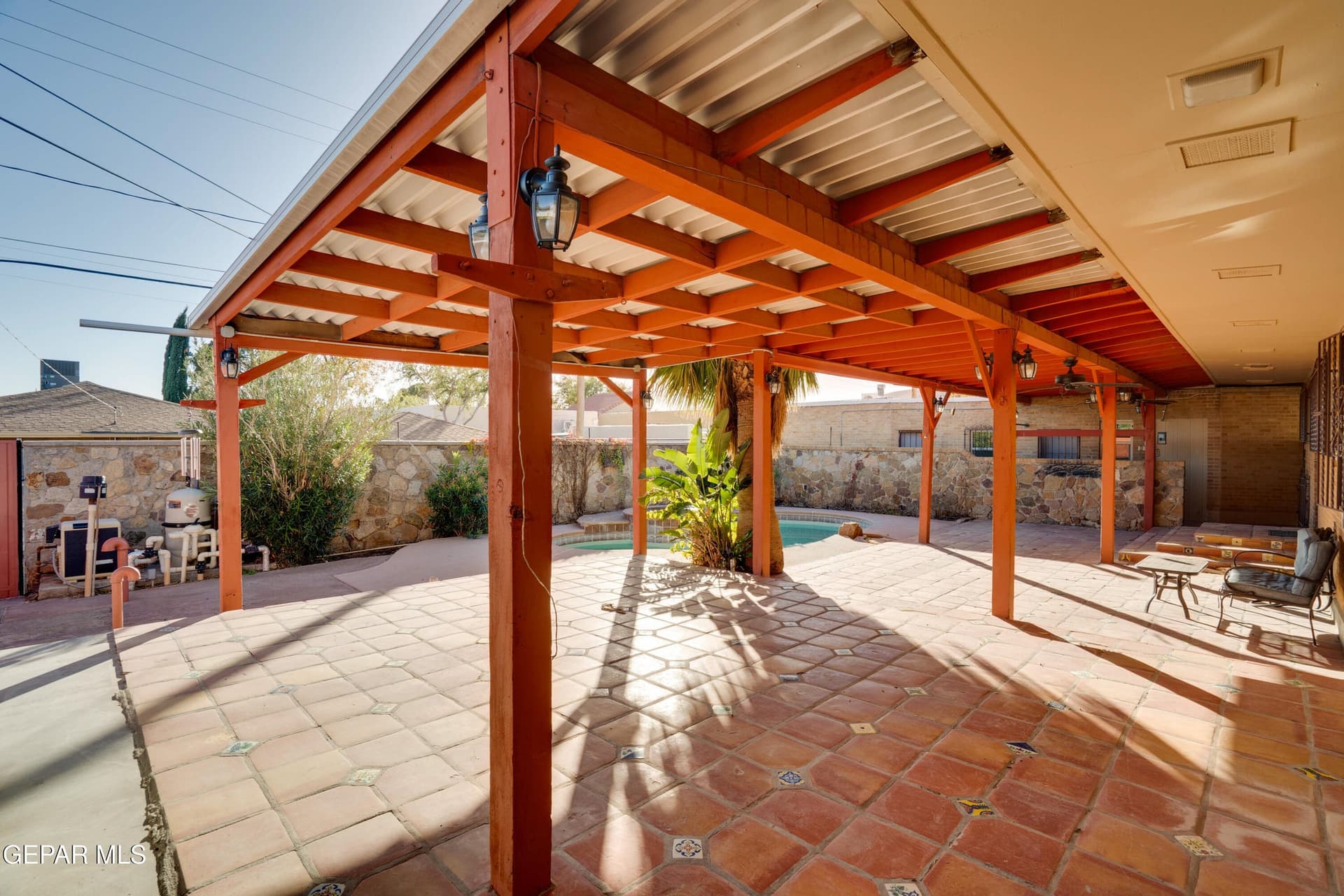 Backyard and pool at 3030 Aurora Avenue