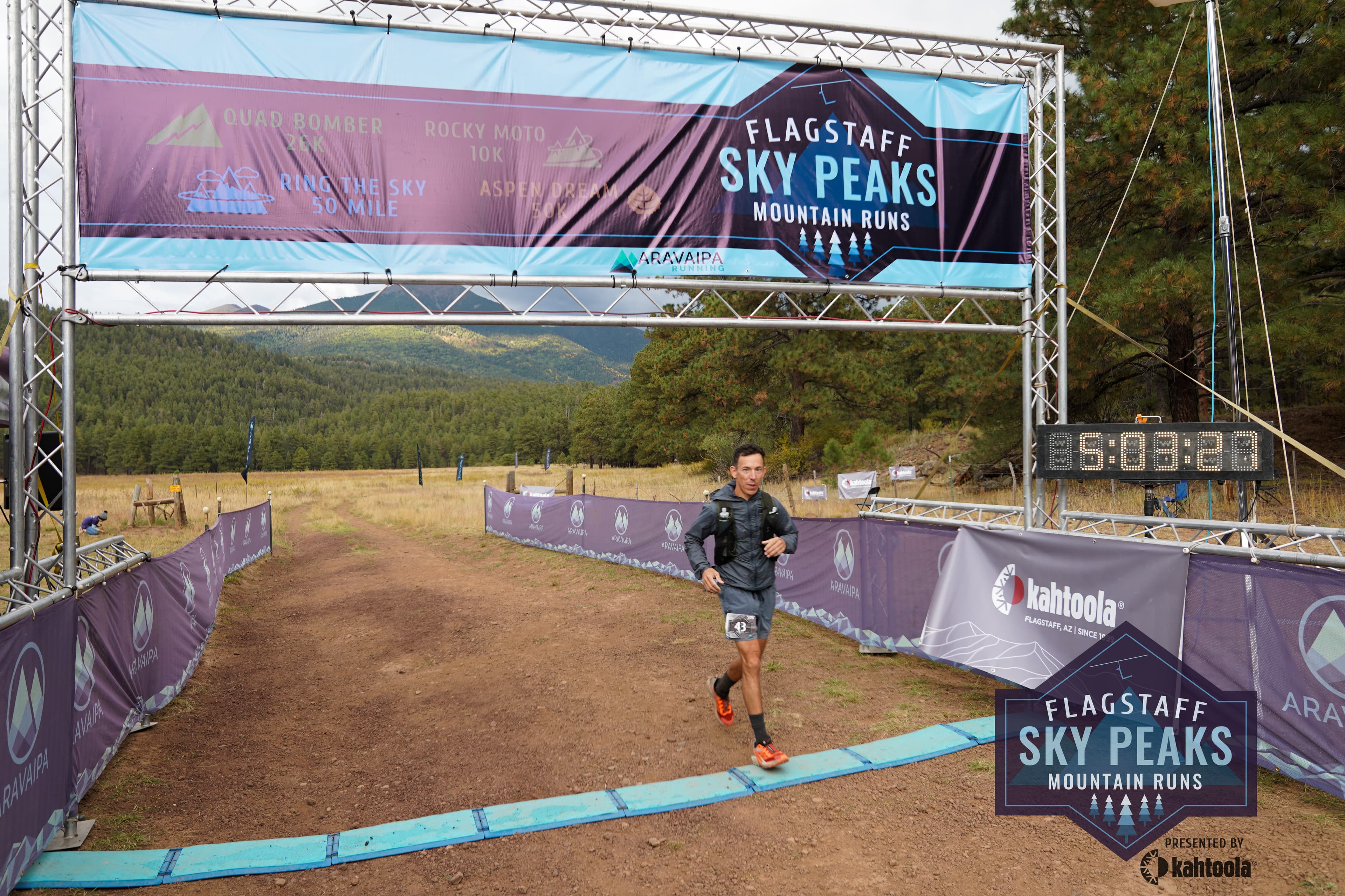 John Peña Finishing Sky Peaks Race